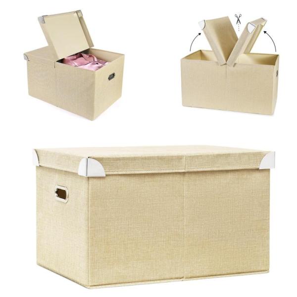 Home - Collapsible Storage Bins, Natural Faux Linen Curtains, Bamboo Pots and Pans Organizer - MSRP $26,312