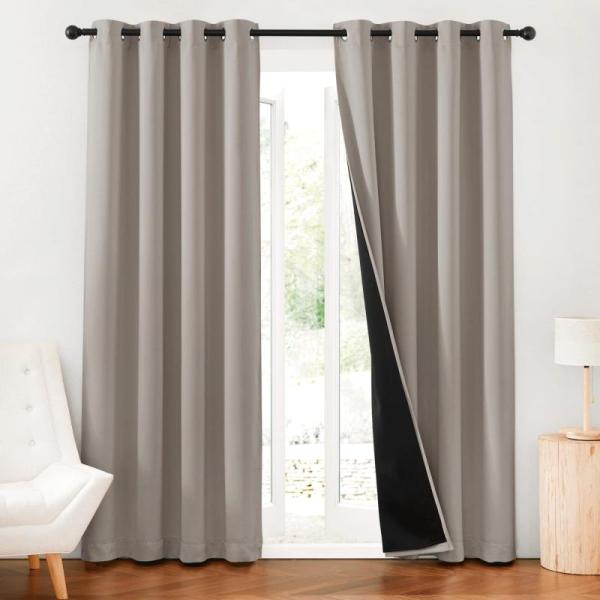 Home - Battery Powered Fan, Faux Linen Curtains, Single Curtain Rod - MSRP $1,295