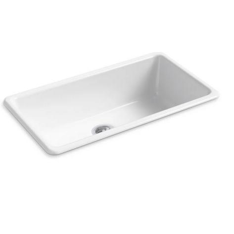 Kohler K-5707-0 Iron Tones 33" Drop In Single Basin Cast Iron Kitchen Sink - MSRP $918