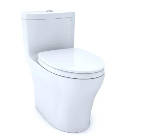 Toto MS646124CEMFGN#01 Dual Flush One Piece Elongated Chair Height Toilet with Push Button Flush - MSRP $819