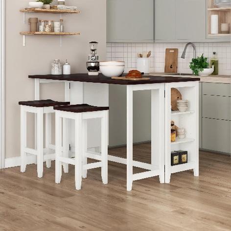 Furniture - DHP Dining Table and Chairs Set, Twin Over Twin Wood Bunk Bed - MSRP $1,572