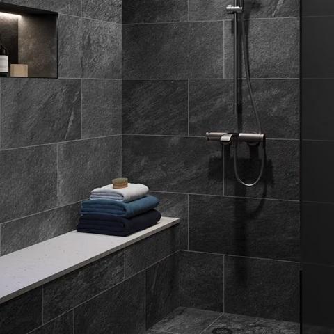 Flooring & Rugs - Corso Italia Alpe Black Matte 12x24 Porcelain Tile - Est Retail $1,605- 1plt