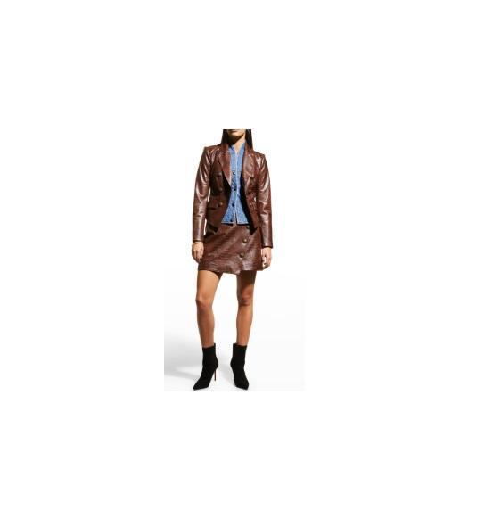 Apparel - Veronica Beard Cooke Faux Croc Dickey Jacket, Wit & Wisdom 'Ab' Solution Skinny Jeans - Original MSRP $2,425