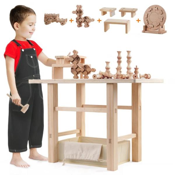 Toys - Edyfico TGZ101, 5-in-1 Kids Workbench, ByeAnxiety Big Sensory Tent for Kids with Autism - MSRP $1,977