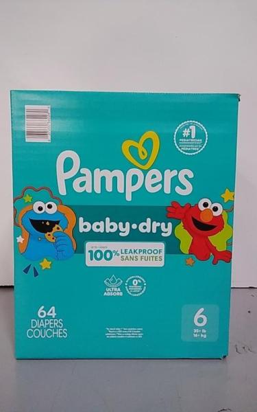 Baby - Pampers Baby Dry Extra Protection Diapers Super Pack Size 6, 64.0 ea - MSRP $1,979