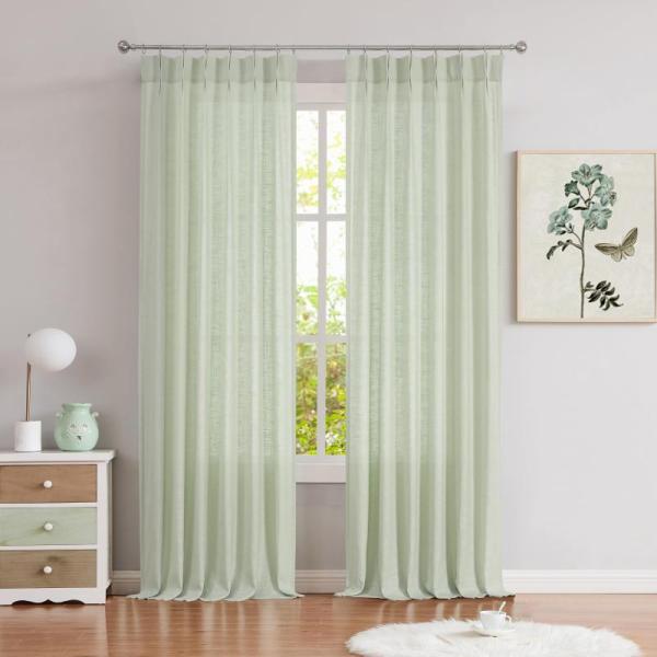 Home - 2 Pack Pull Out Cabinet Organizer, Light Green Pinch Pleated Semi Sheer Curtain, Drying Rack - MSRP $13,151