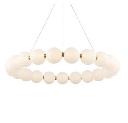 Trans Globe Lighting MDN-1592 AG 35" Wide LED Ring Chandelier - MSRP $484