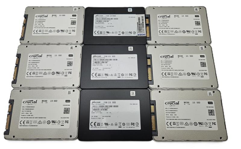 SSDs - 2050GB, 2048GB, 1050GB, 512GB, 500GB, 480GB 2.5" SATA SSDs
