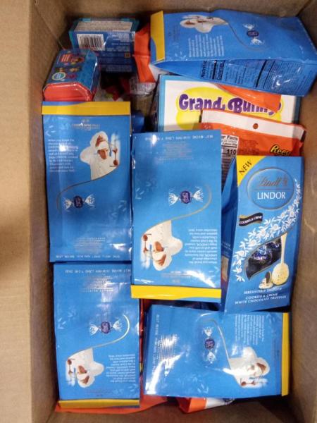 Groceries - Galerie Jelly Bean & Sticker Filled Eggs, Nice Easter Chocolate, Lindt Lindor Cookies & Creme - MSRP $7,093
