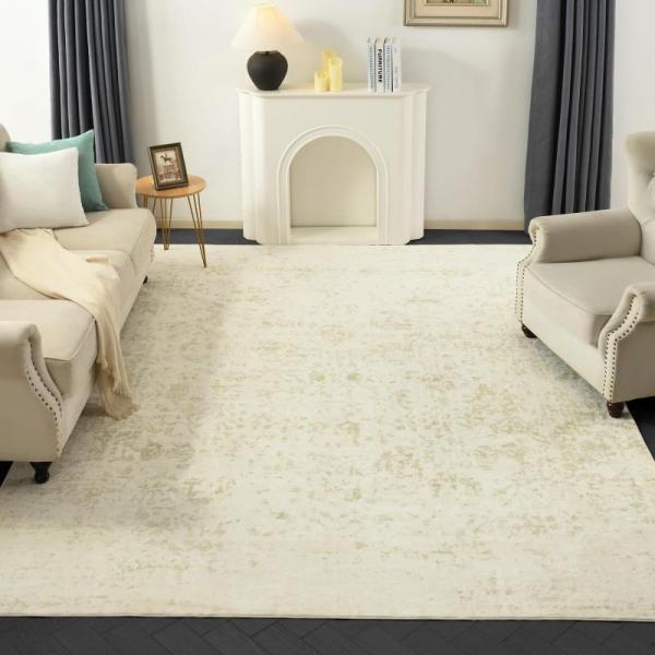Furniture - Deaxife Washable Area Rug, Funecy Square Leather Handmade Pouf, Yuhangilx Under Couch Blocker - MSRP $1,077