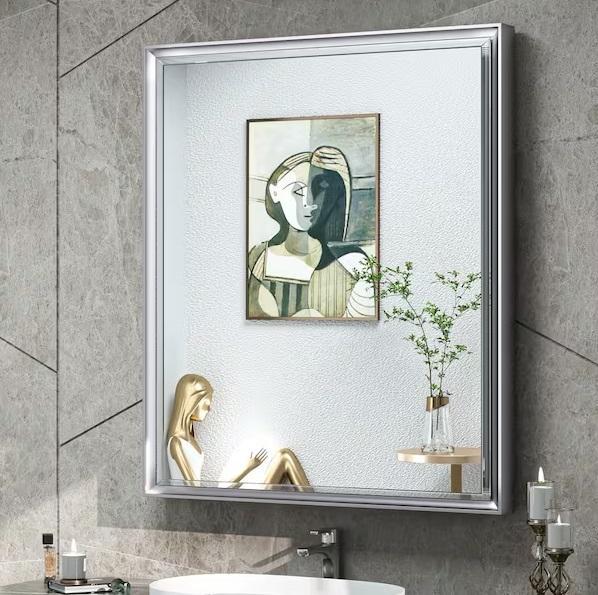 Plumbing - KeonJinn 26inWx30in Medicine Cabinet Mirror, TETOTE, CROSLEY FURNITURE, Glacier Bay, HDC - Est Retail $2,148