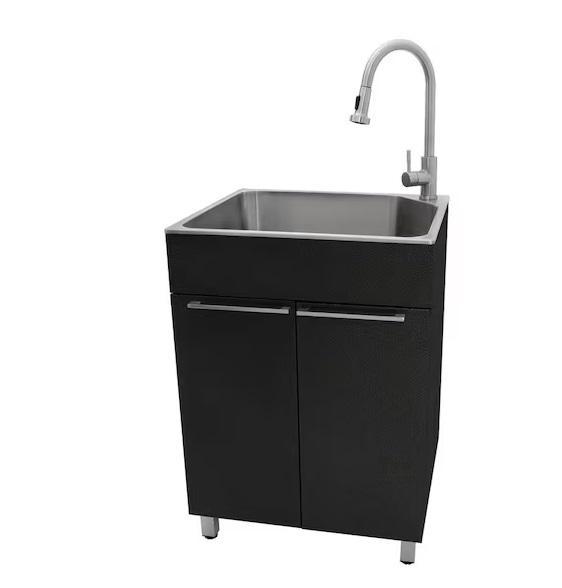 Kitchen & Bath - Glacier Bay 24inWx10inDx20inL Laundry Sinks, American Standard, MUSTEE - Est Retail $1,629- 2plts