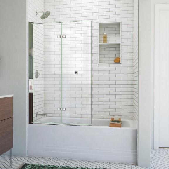 Fixtures - DreamLine Bi-Fold Tub Door, Progress Mirror, Robert Abbey Pendant - MSRP $4,671