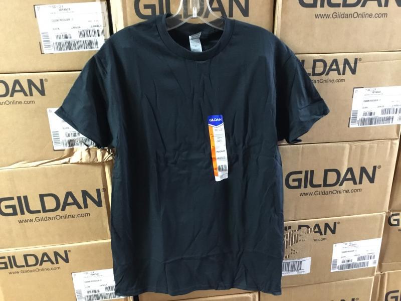72 New Menâ€™s Gildan T-Shirts Black Size Medium