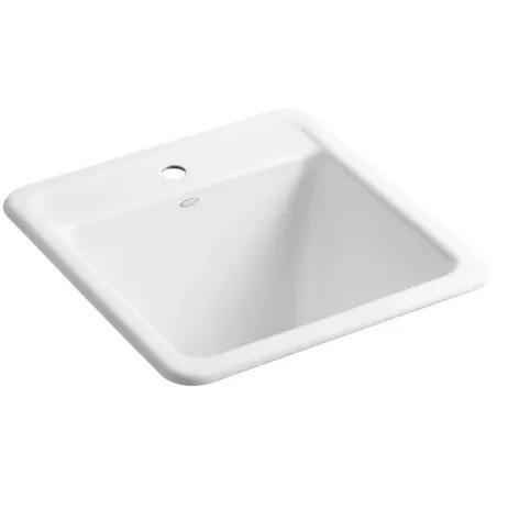 Kohler K-19022-1-0 Park Falls 21" Single Basin Undermount or Drop In Cast Iron Utility Sink - MSRP $734
