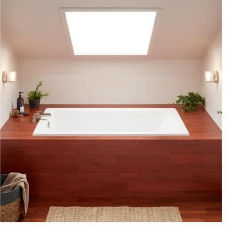 Signature Hardware SHSKS6636WH Drop In Acrylic Soaking Tub - MSRP $1,149