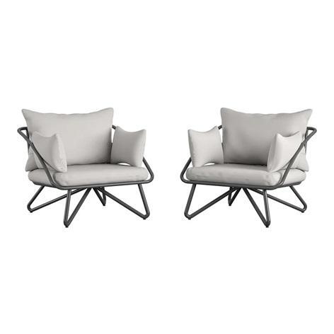 Furniture - Novogratz Lounge Chairs, Ameriwood Home Bassinger Nightstand, Folding Dining Set - MSRP $1,613