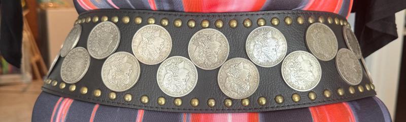 Collection of Morgan Dollar Jewelry: Belts, bracelets....more