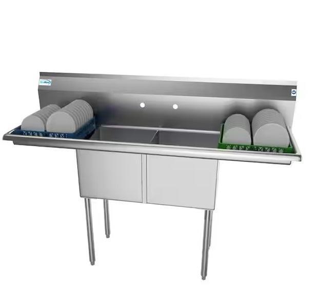 Plumbing - Koolmore 60in Freestanding Commercial Sink, HOMEIBRO, SINKOLOGY, KINWELL, TETOTE, HDC - Est Retail $3,340