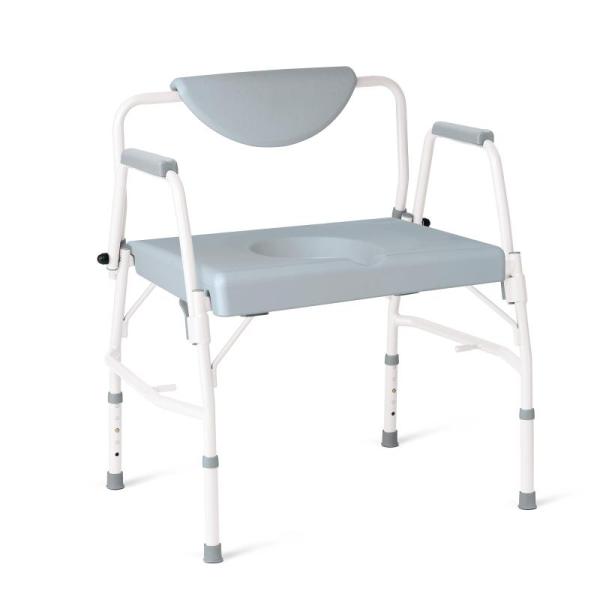 Medline Bariatric Drop-Arm Commode - Heavy Duty Steel - MSRP $189