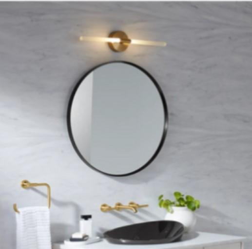 Kohler Essential 28-1/8" Diameter Modern Circular Framed Bathroom Wall Mirror - MSRP $249