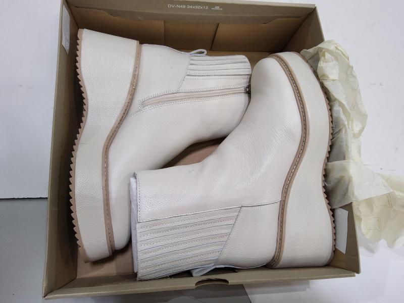 Dolce Vita Women's Hilde, Ivory Leather, 10 - MSRP $102