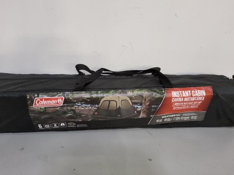 Coleman Instant Tent, up to 10 Person Tent with Pre-Attached Poles, Air Vent, & Carry Bag - MSRP $232