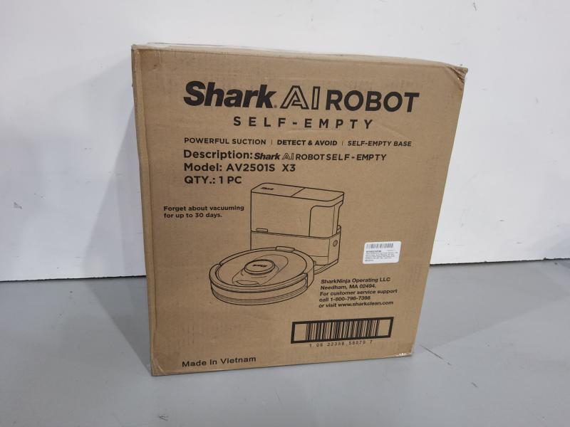 Shark AV2501S AI Ultra Robot Vacuum, with Matrix Clean, Home Mapping, 30-Day Capacity, Wifi, Dark Grey - MSRP $265