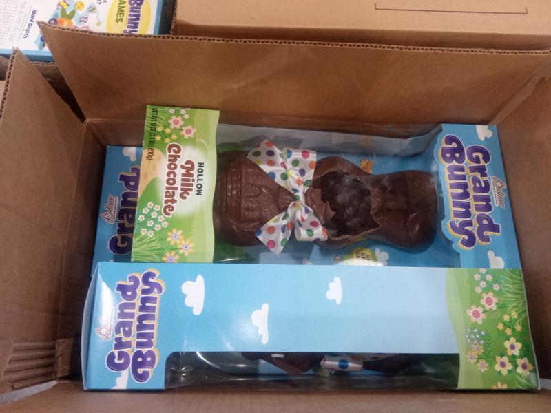 Grocery - Galerie Jelly Bean & Sticker Filled Eggs, R.M. Palmer Easter Bunny - MSRP $9,660