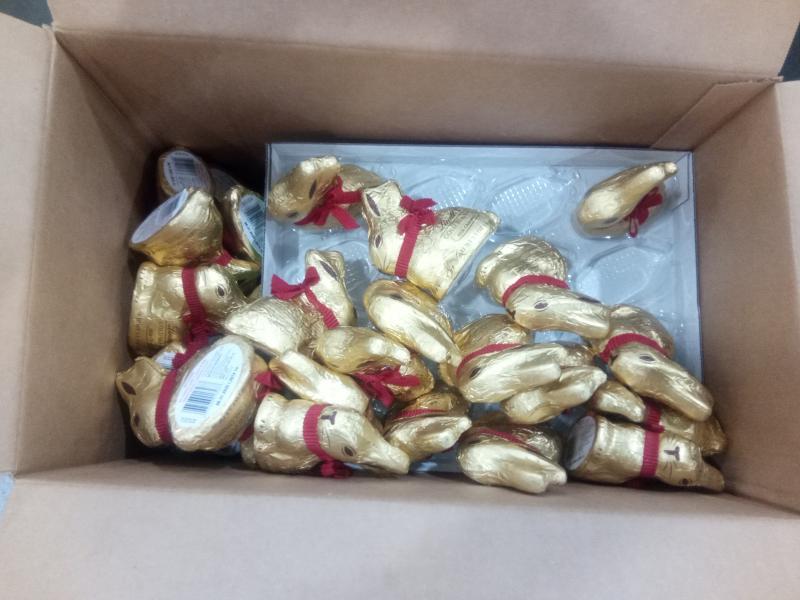 Grocery - Galerie Jelly Bean & Sticker Filled Eggs, R.M. Palmer Easter Bunny - MSRP $6,574