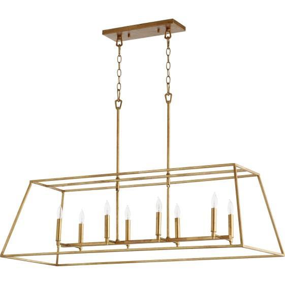 Fixtures - Quorum Gabriel Linear Chandelier, Delta Shower Head, MinkaAire Ceiling Fan - MSRP $18,141