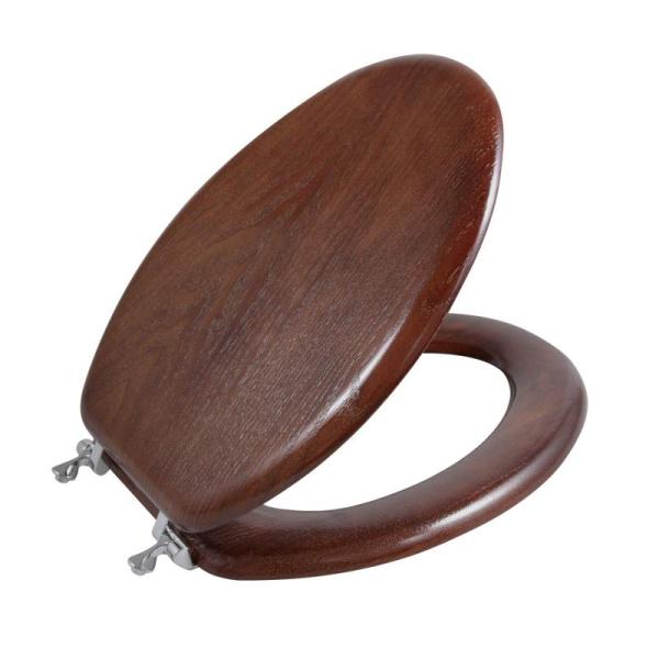 Angel Shield Durable Wood Veneer Natural Toilet Seat - MSRP $42