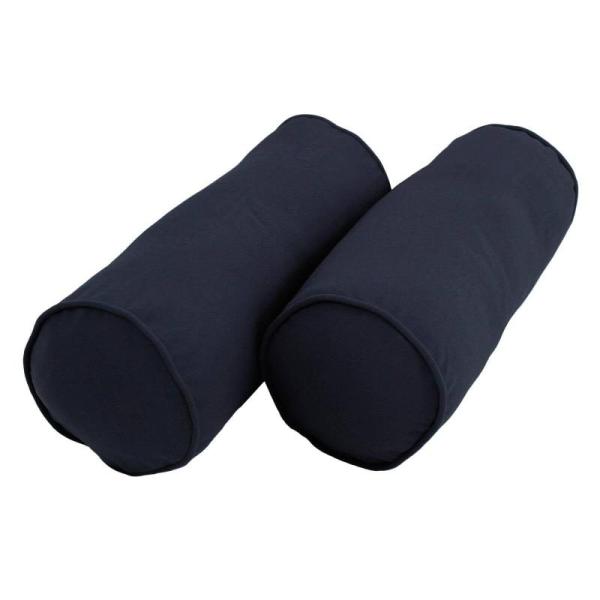 Blazing Needles Corded Twill Bolster Pillows (Set of 2) 2 - MSRP $36