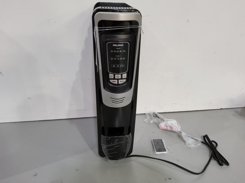 PELONIS Radiator Heater for Large Room with Remote, Thermostat & LED Display, Silver - MSRP $94