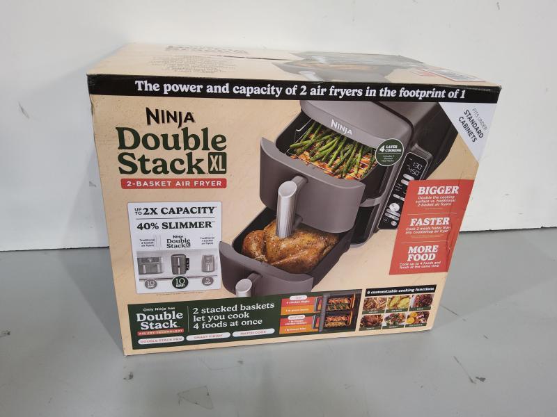Ninja Air Fryer 10QT DoubleStack XL 2-Basket, Dishwasher Safe Parts, Grey - MSRP $224