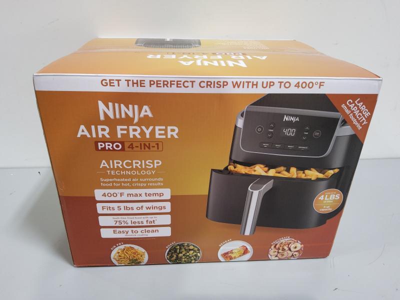 Ninja Air Fryer Pro 4-in-1 with 5 QT Capacity, Nonstick Basket & Crisper Plate, Grey - MSRP $129