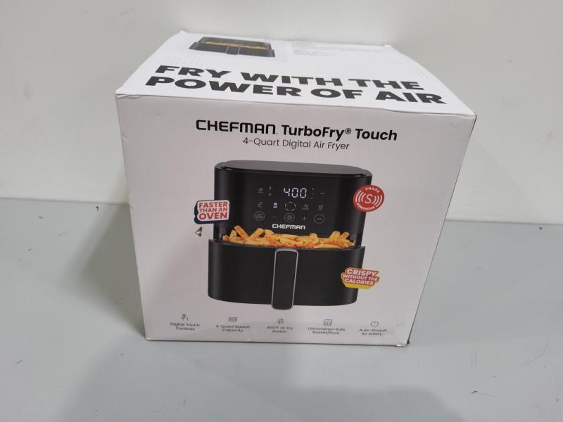 Chefman Air Fryer 4 QT Compact Airfryer, Nonstick & Dishwasher Safe Basket - Black - MSRP $59