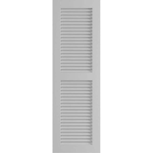 Ekena Millwork 15" x 39" True Fit PVC Two Equal Raised Panel Shutters - MSRP $219