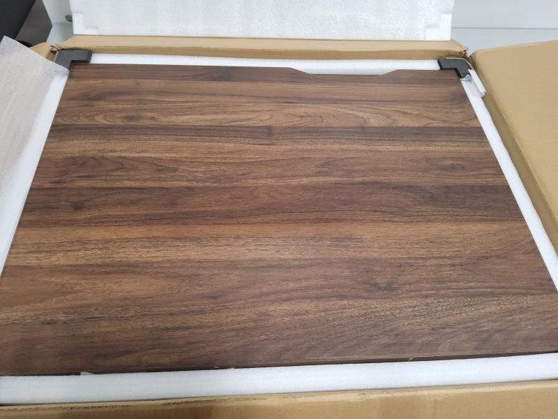 Agilestic L Shaped Electric Adjustable Height Sit/Stand Desk, Dark Walnut - MSRP $265