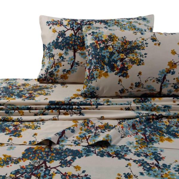 Home - Tribeca Bed Sheet Set, Lush Decor Comforter, Laura Ashley Cotton Flannel 4 Piece Sheet Set - MSRP $36,859