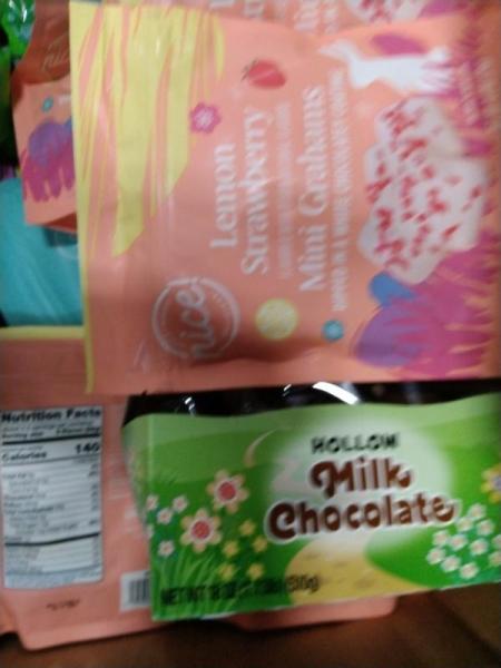 Grocery - Nice Hollow Chocolate Dino Egg, Efrutti Bakery Shoppe Mix, Spangler Marshmallow Bunnies - MSRP $7,733