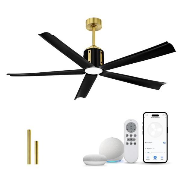 Home - Xidamen 100% Blackout Cordless Roller Shades, JAZAVA 60 Inch Smart Ceiling Fan with Light- MSRP $3,771