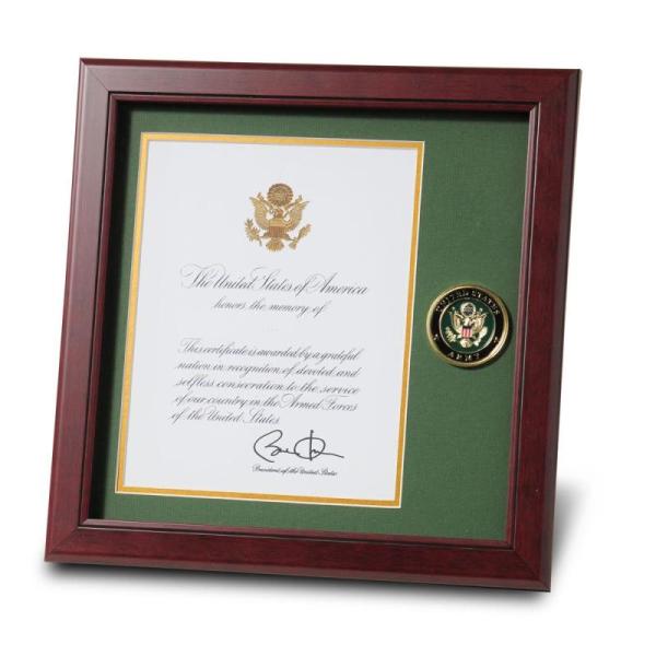 Allied Frame United States Army Presidential Memorial Certificate Frame/Medallion, 8x10in - MSRP $54