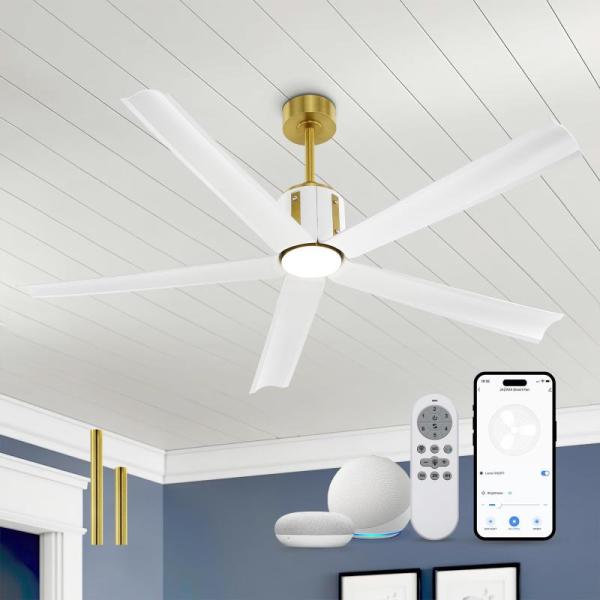 Home Improvement - Jazava White Ceiling Fans with Lights, JC-LGL 480V LED Parking Lot Light - MSRP $9,086