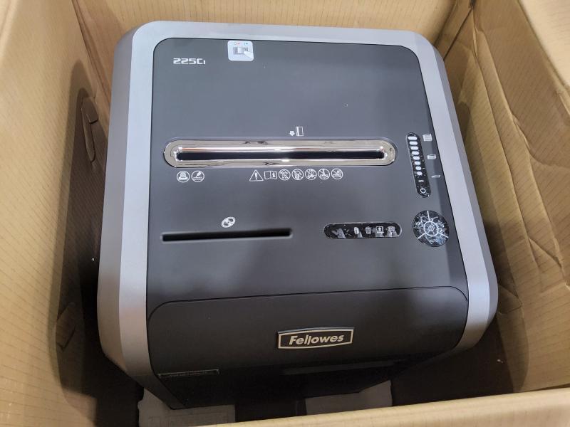 Fellowes Powershred 225Ci 22-Sheet 100% Jam-Proof Crosscut Paper Shredder, Black 3825001 - MSRP $1,199