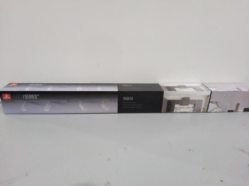 Globe Electric 59740 Tribeca 4-Light 56" Track Lighting Kit, Matte White - MSRP $56