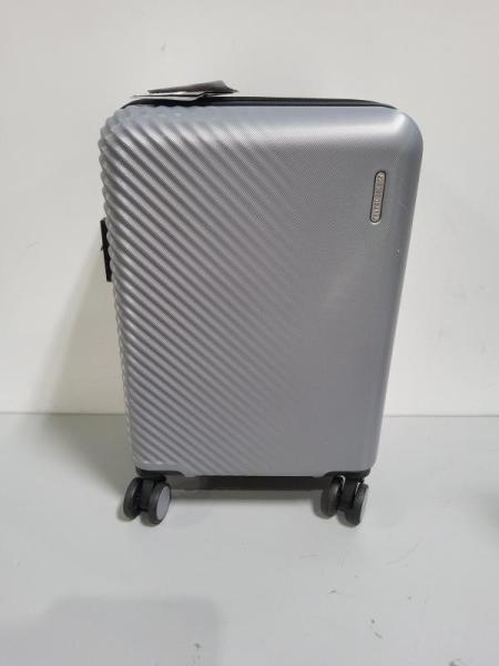 Travel Select Bridgetown Matte 21" Carry On Hardside Spinner Suitcase, Silver - Est Retail $83