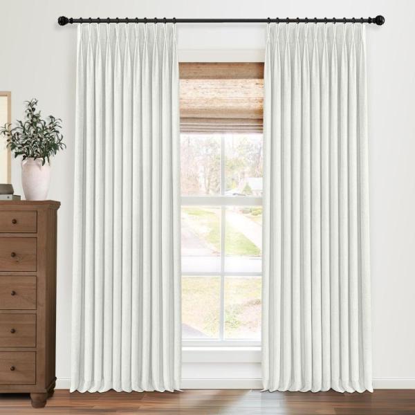 Home - CAPALOCA Pinch Pleated Blackout Curtains, APSMILE Down Alternative Duvet Insert - MSRP $10,547