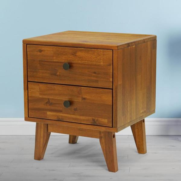 Furniture - Acacia Silvia Nightstand, Foldable Mobile Standing Desk, 4-Tier AV Media Stand - MSRP $1,043