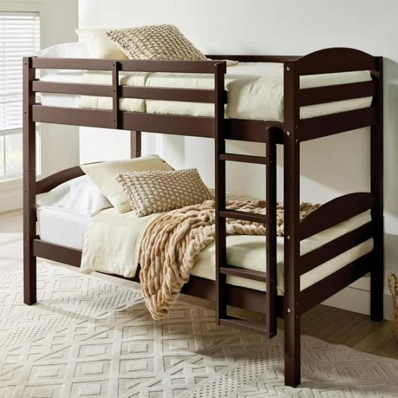 Furniture - Leighton Mocha Bunk Bed, Parsons End Table, Futon with Cupholder & USB - MSRP $1,925